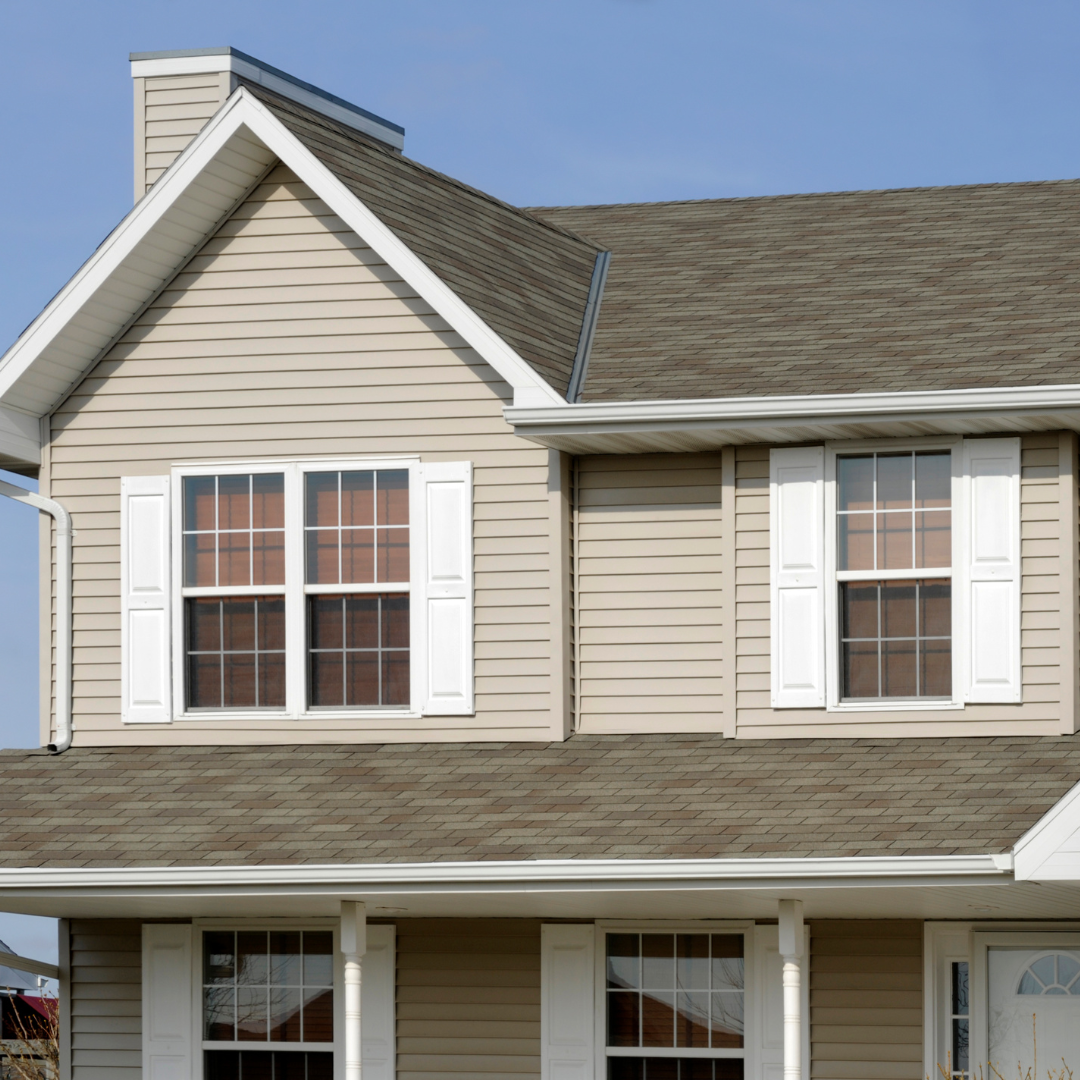 A completed shingle roof project in Copley, OH